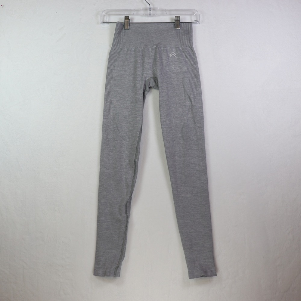 ONER ACTIVE Gray Seamless High Waist Athletic Leggings Gym Yoga Pants Size Small